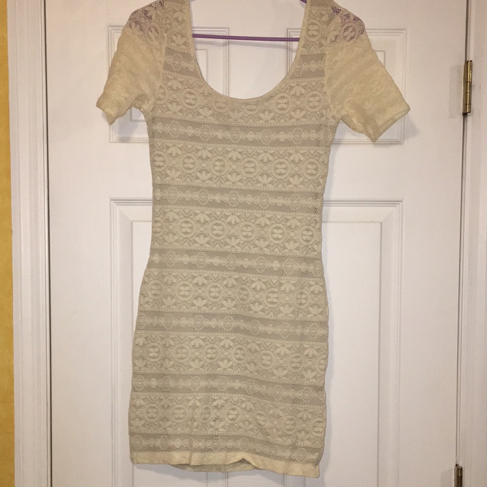 Abercrombie & Fitch cream lacy dress